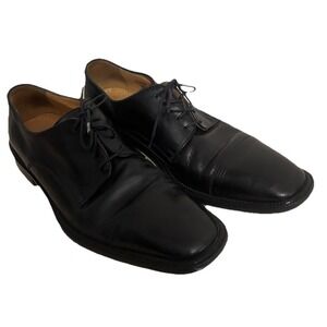 FOLIO NEW YORK Men's Size 10.5M Black leather Shoes Made In Italy -JKL-1-C